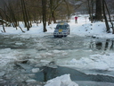 Toudy-prechod cez zamrznut rieku