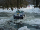 Toudy-prechod cez zamrznut rieku